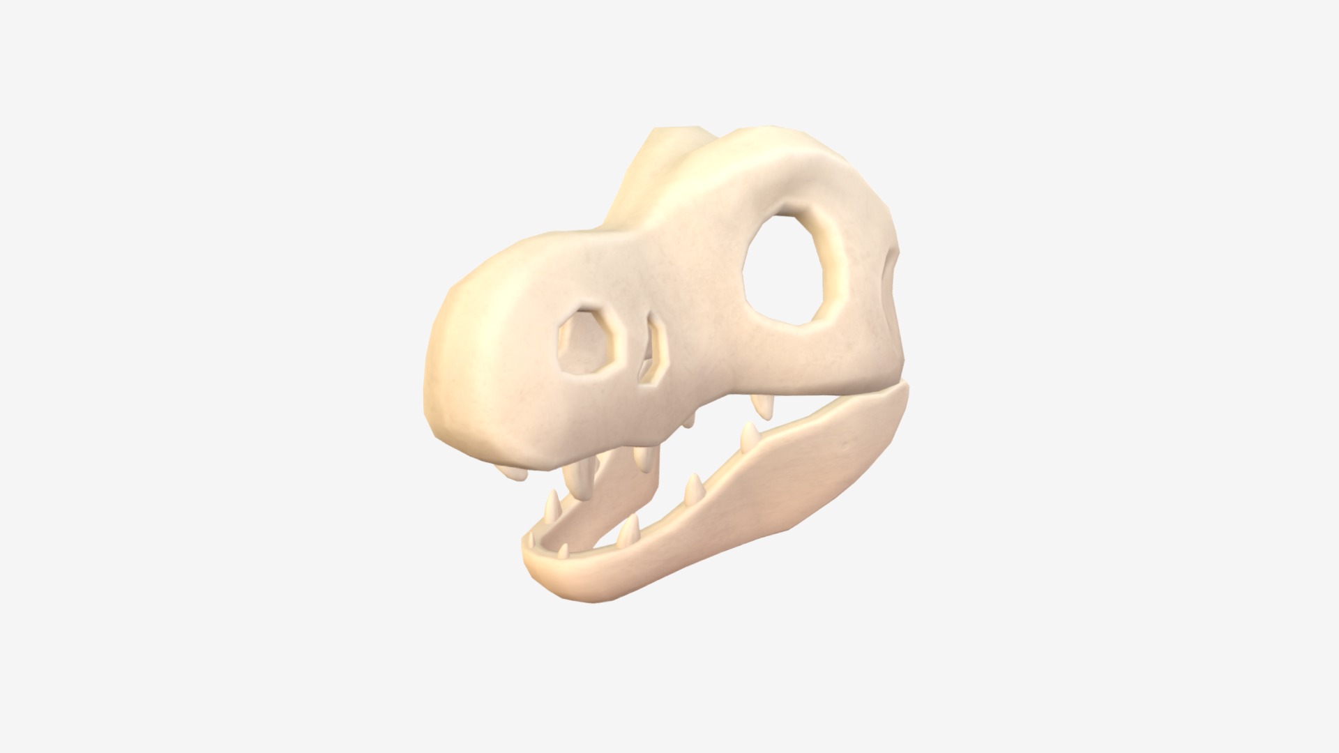 3D model Dinosaur Skull - This is a 3D model of the Dinosaur Skull. The 3D model is about a close-up of a human skull.