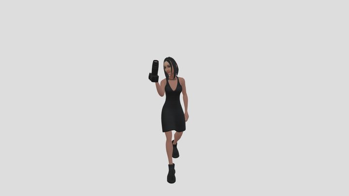 girl with a camera 3D Model