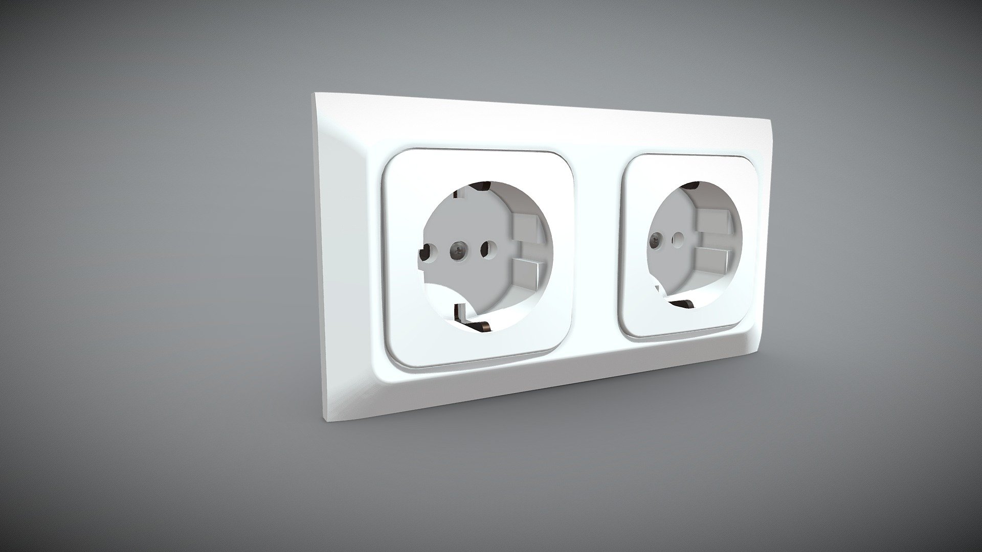 Dubbele wandcontactdoos - Inbouw