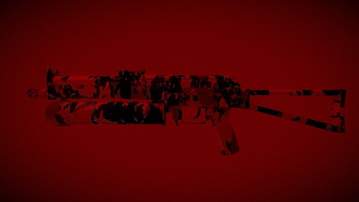 Bizon [Red Tiger] Sub Machine Gun [Game Ready] 3D Model