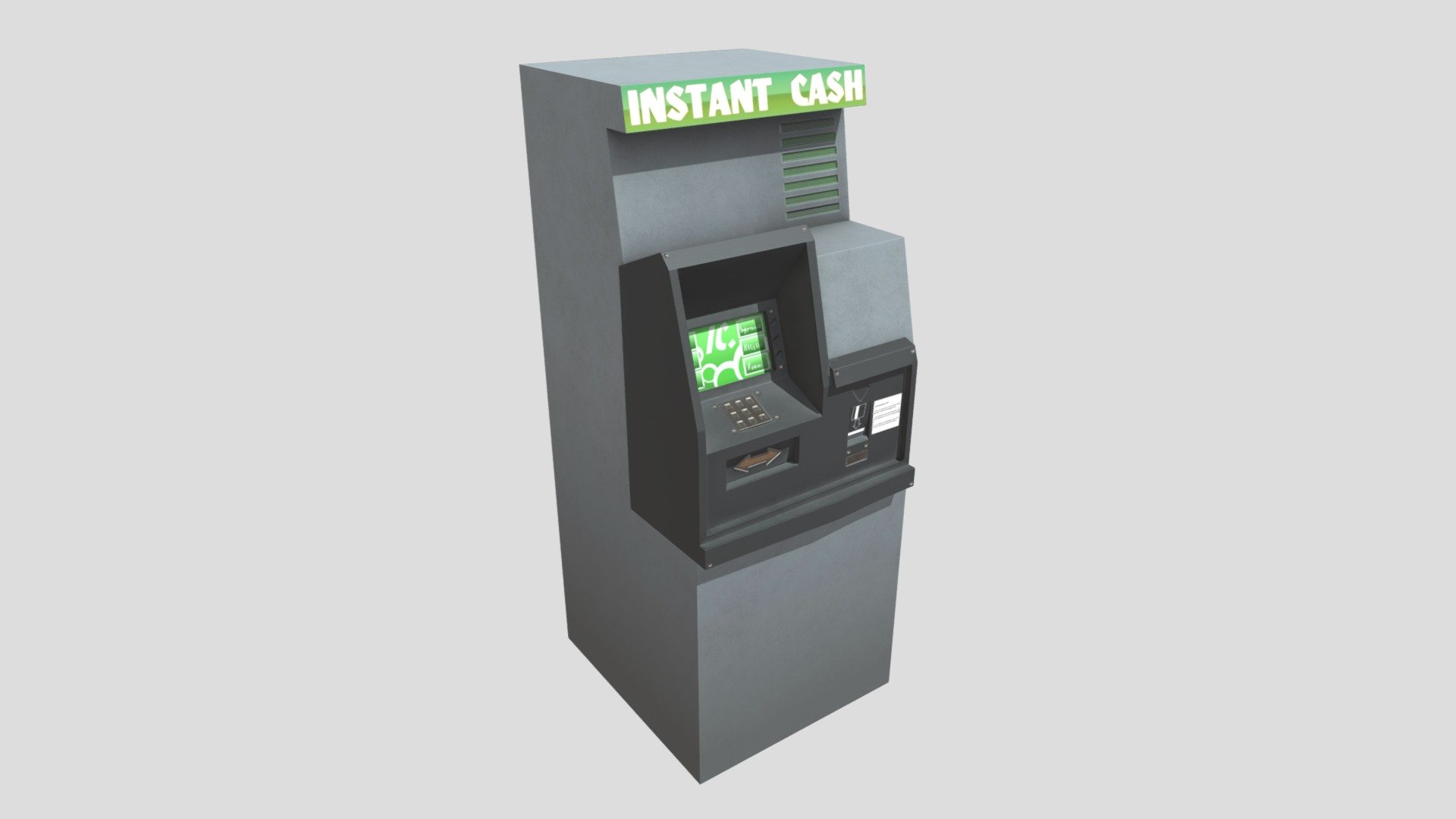«Instant Cash» ATM (lowpoly)