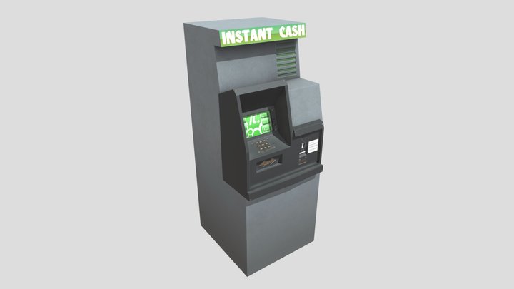 «Instant Cash» ATM (lowpoly)