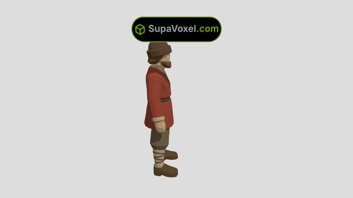 Lowpoly Medieval Peasant - Meshy vs SupaVoxel