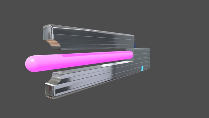 Briefcase-like hidden saber melee 3D Model