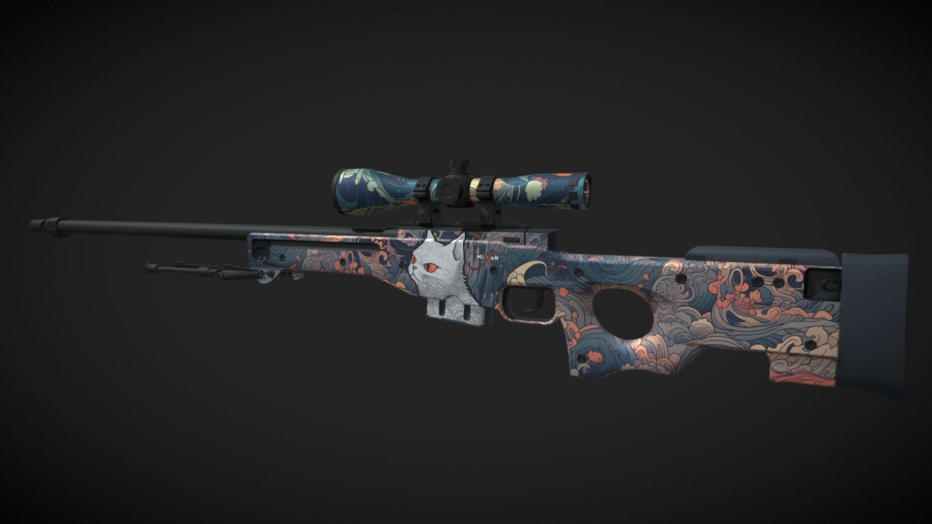 AWP - Mixan - cs go skin - 3D model by wintercg [7c0a37c] - Sketchfab