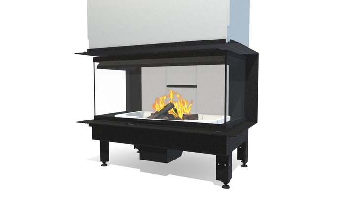 WOOD-BURNING FIREPLACE MCZ PLASMA 95T WOOD 3D Model