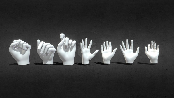 Hands pose 3D Model