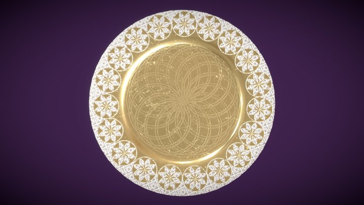 Royal Dinner Plate 3D Model