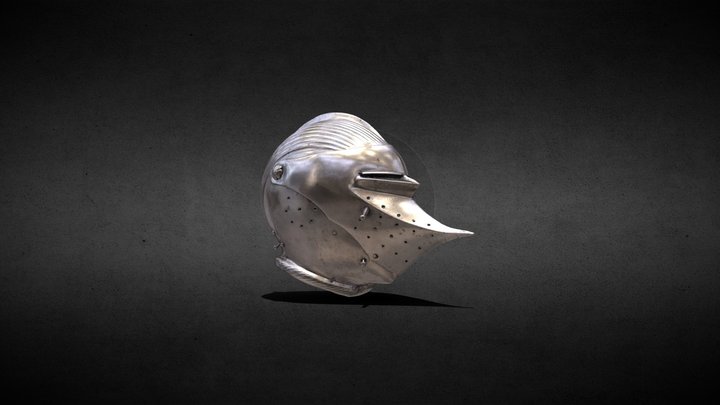 Helmet with beaked visor 3D Model