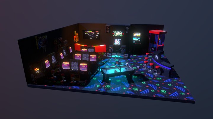 Night Arcade 3D Model