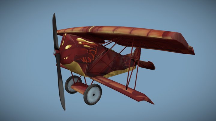 Stylised Dragon Airplane 3D Model