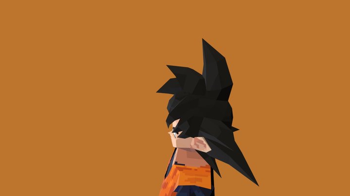 Goku - Minecraft Blockbench model 3D Model