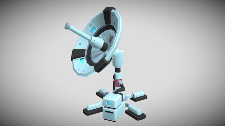 Low poly stylized Antennae 3D Model