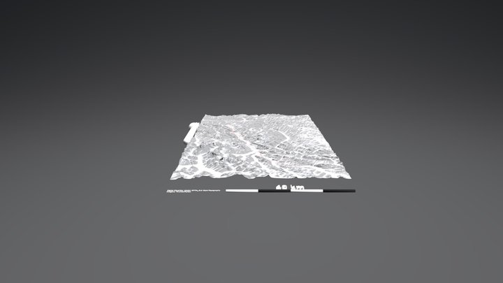 特拉木坎力冰川_等高地图 – Modelo 3D gratuito STL