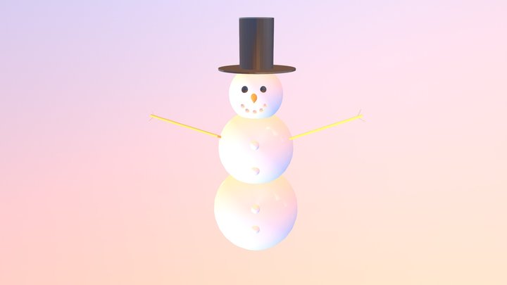 3D snow man 3D Model