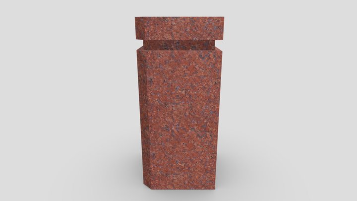 親柱AZ-4赤 3D Model