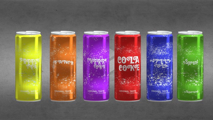 6 Soda Pack 3D Model