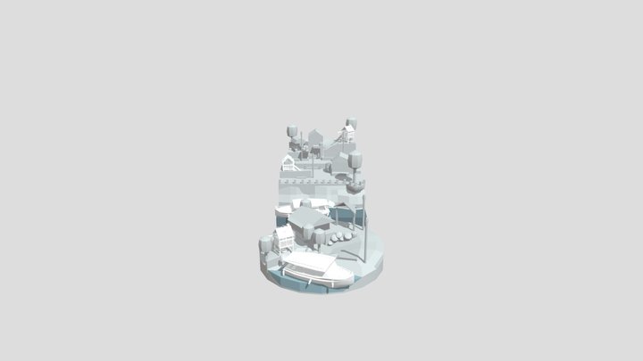 By the ocean - Blockout 3D Model