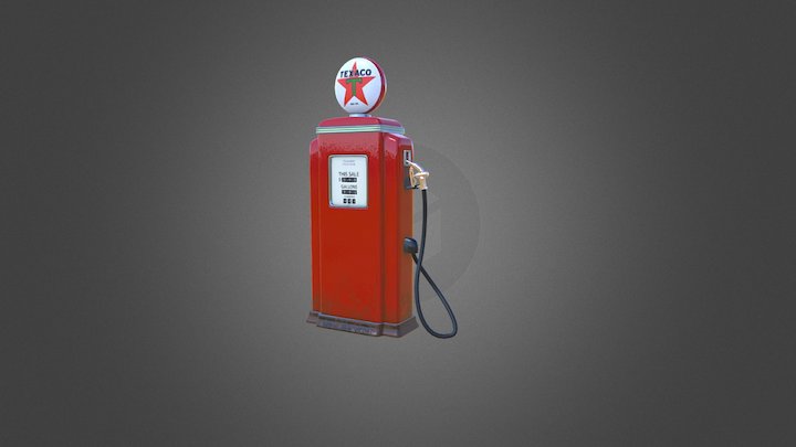 Vintage Gas Pump 3D Model