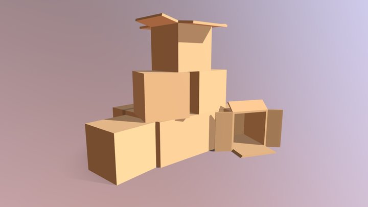 Moving Boxes 3D Model