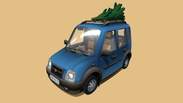 Cozy Stylized Car 3D Model