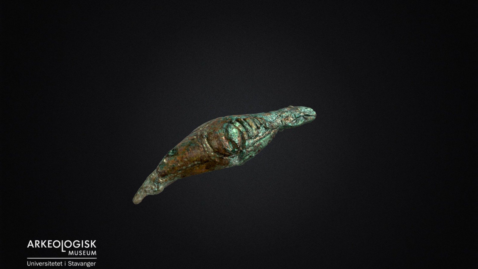 Bird-shaped buckle of bronze