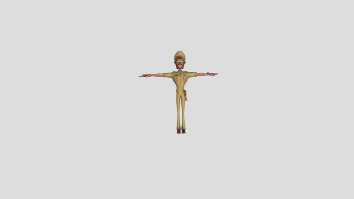 Motu Patlu - Inspector Chingum 3D Model