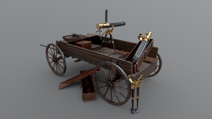 Gatling gun 3D Model