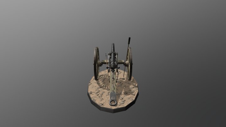 Parrott Rifle - American civil war cannon 3D Model