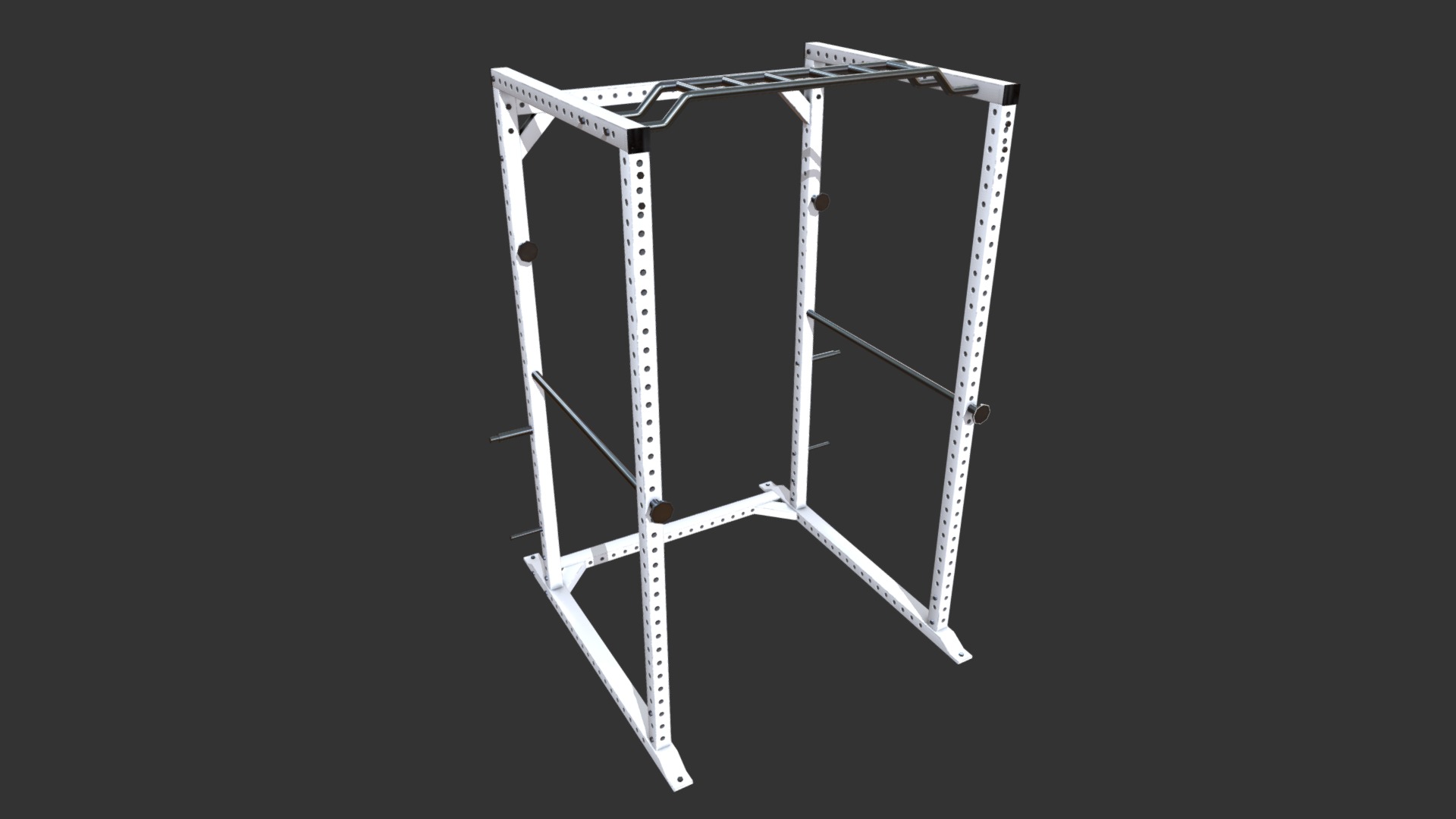 3D model Gym Squat Rack Machine (Low Poly) - This is a 3D model of the Gym Squat Rack Machine (Low Poly). The 3D model is about a metal frame with a metal frame.