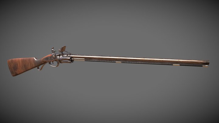 Collier Revolver Rifle 3D Model