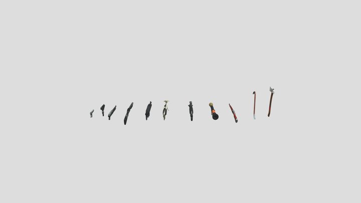 Guns Kit Pack 3D Model