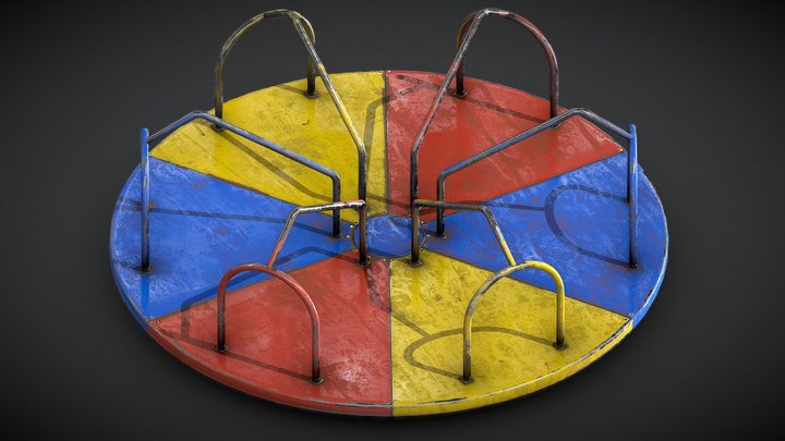 Old Roundabout / Merry-go-round 3D Model