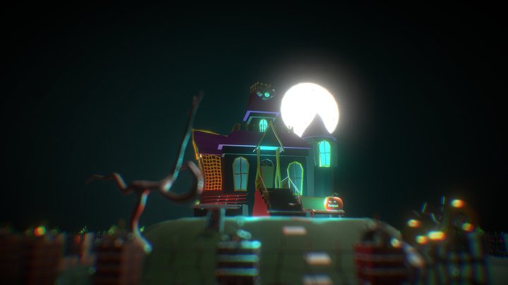 Halloween Mansion 3D Model