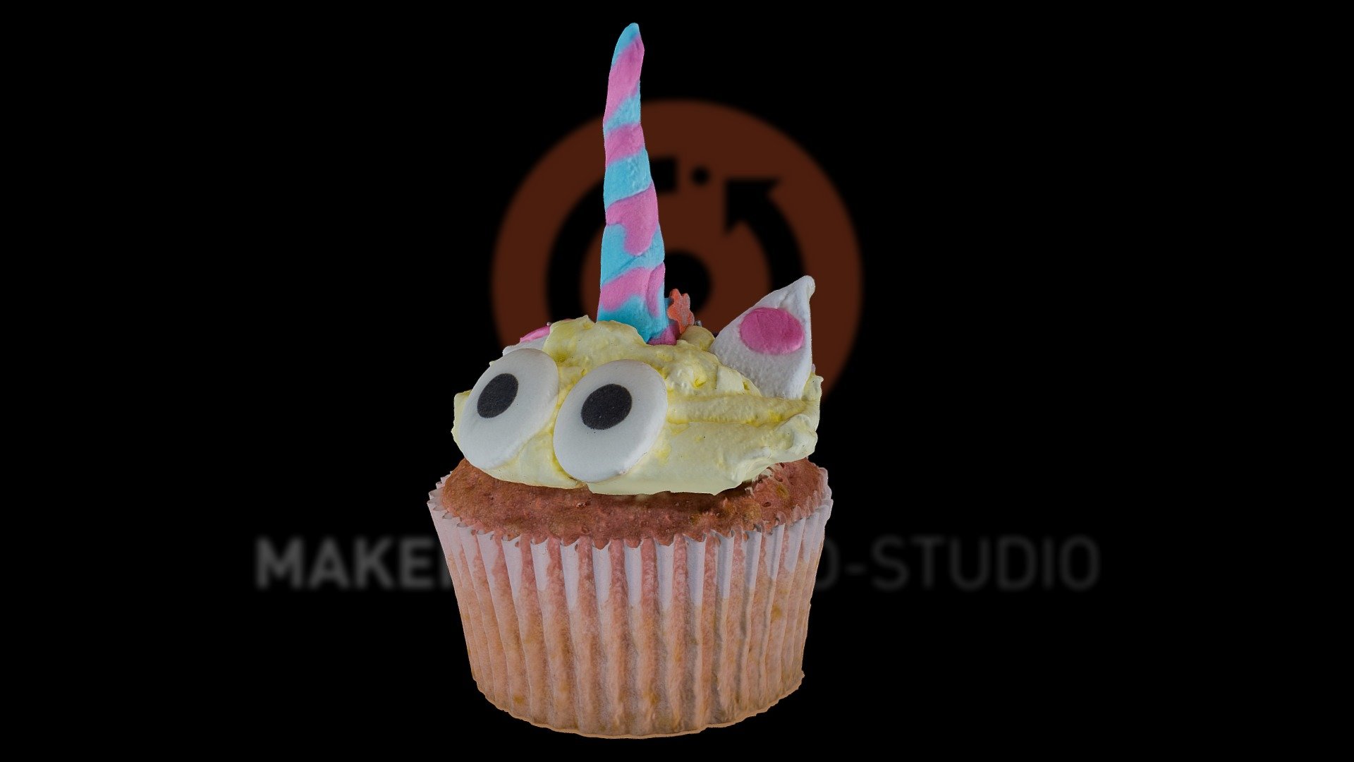 Unicorn cupcake - 3D model by Makerlounge 3D-Studio (@makerlounge ...