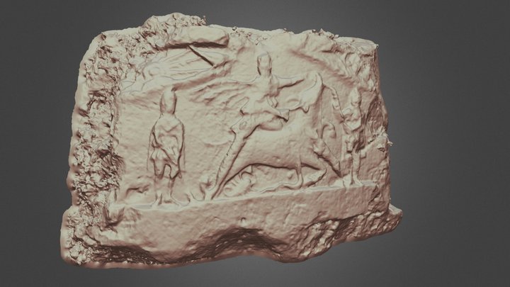 Tauroctony Relief in Močići Mithraeum 3D Model