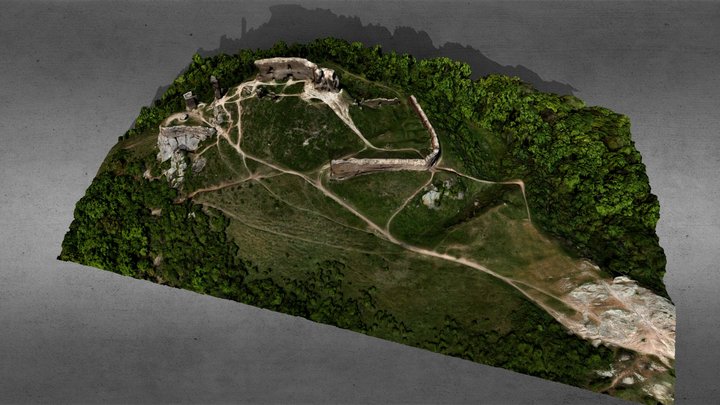Șiria Fortress, Arad County, Romania 3D Model