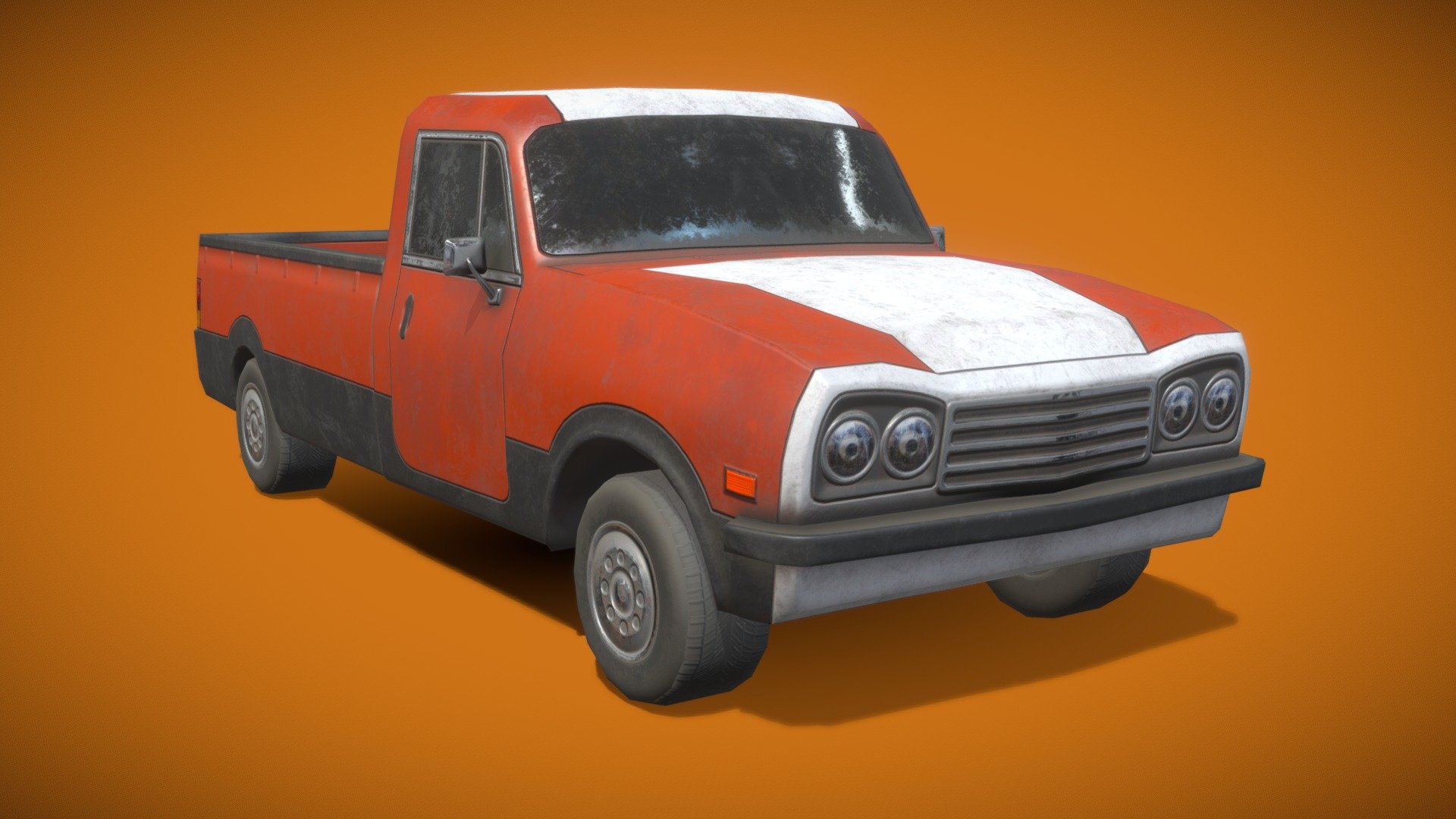 Generic Pickup Orange - Buy Royalty Free 3D model by rpalomino [7c26d6e ...