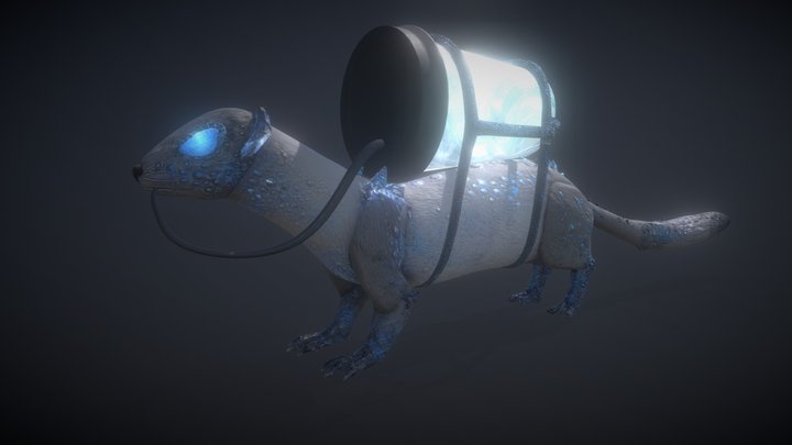 Stoat Character art 3D Model