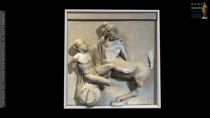 3D rendering of Metope South 09 (Parthenon)