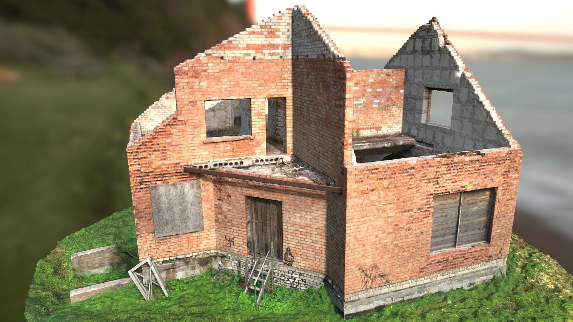 Red Brick Building 3D Scan