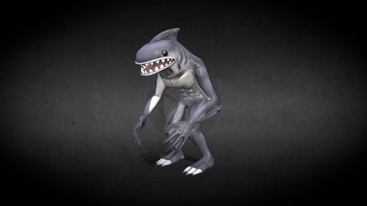 Fish Man / Humanoid Shark Creature 3D Model