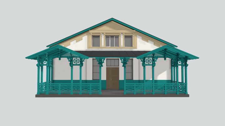 Резной дом. г. Саки 3D Model