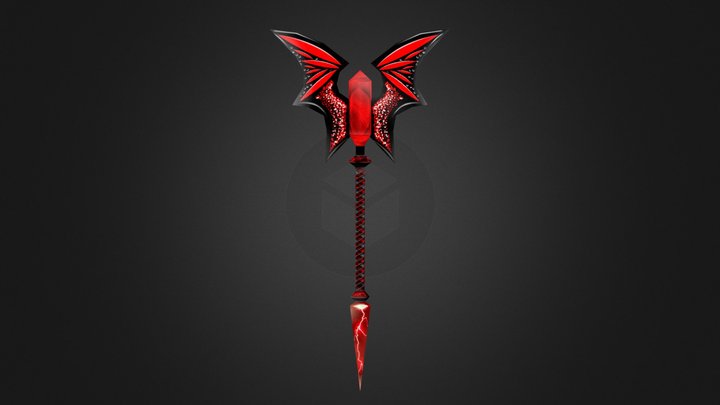 red staff 3D Model