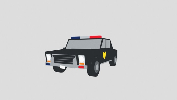 Primary Police Cruiser 3D Model