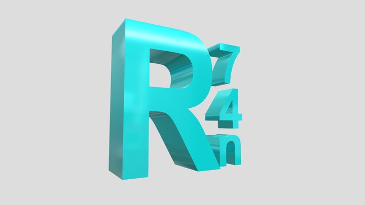 R74n Logo 3D Model