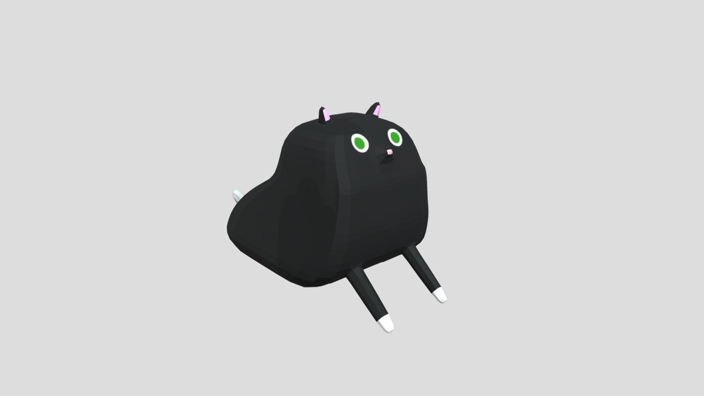 Kitty - Low Poly Black Cat