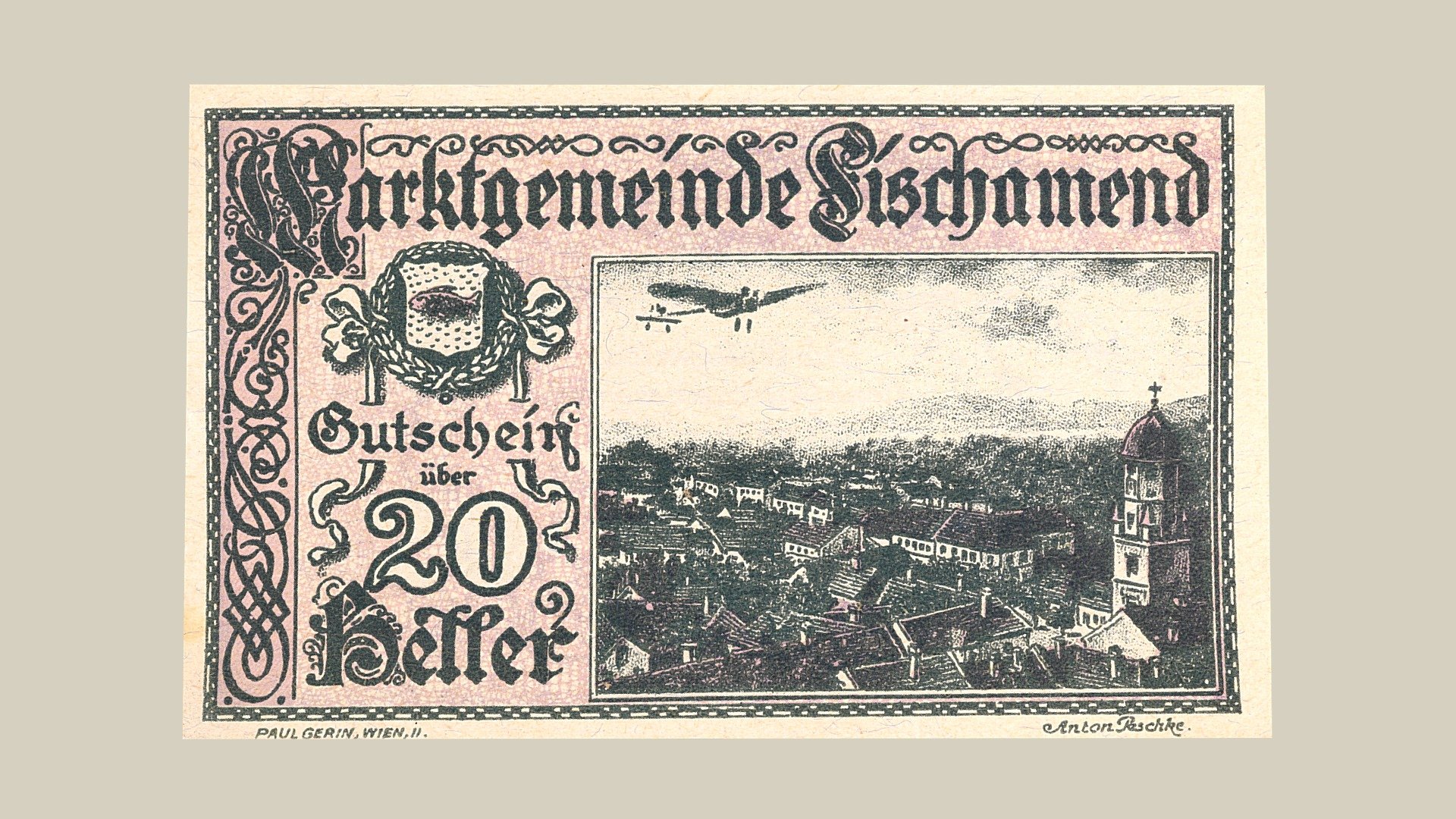 Notgeld Fischamend — Sketchfab embed 3D viewer