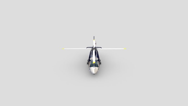 AW109 - White Swoosh 02 3D Model