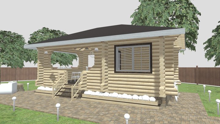 Беседка тестовое - ДревПроектСтрой 3D Model